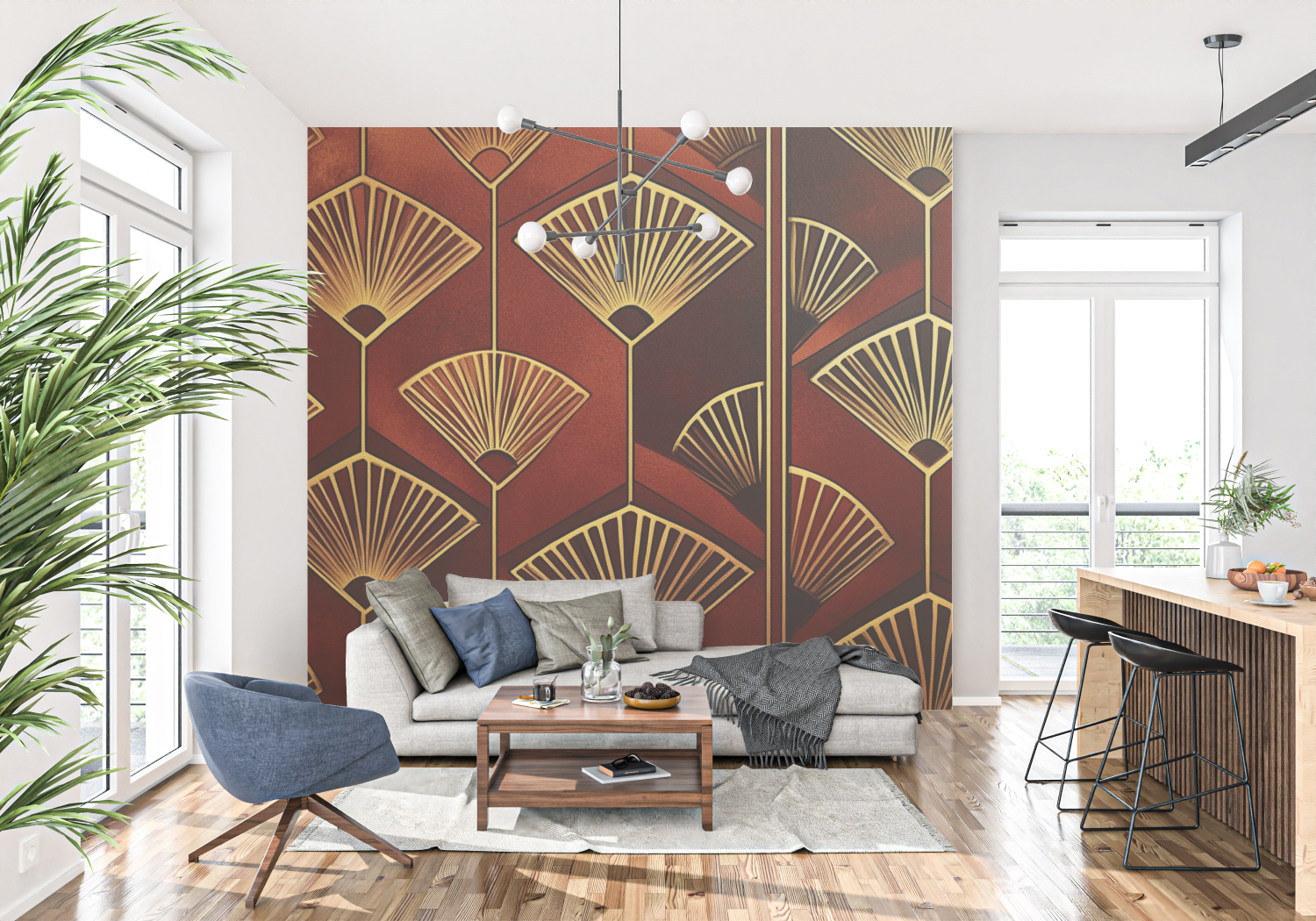 Terracotta Art Deco Trend Wallpaper | Murals Wallpaper