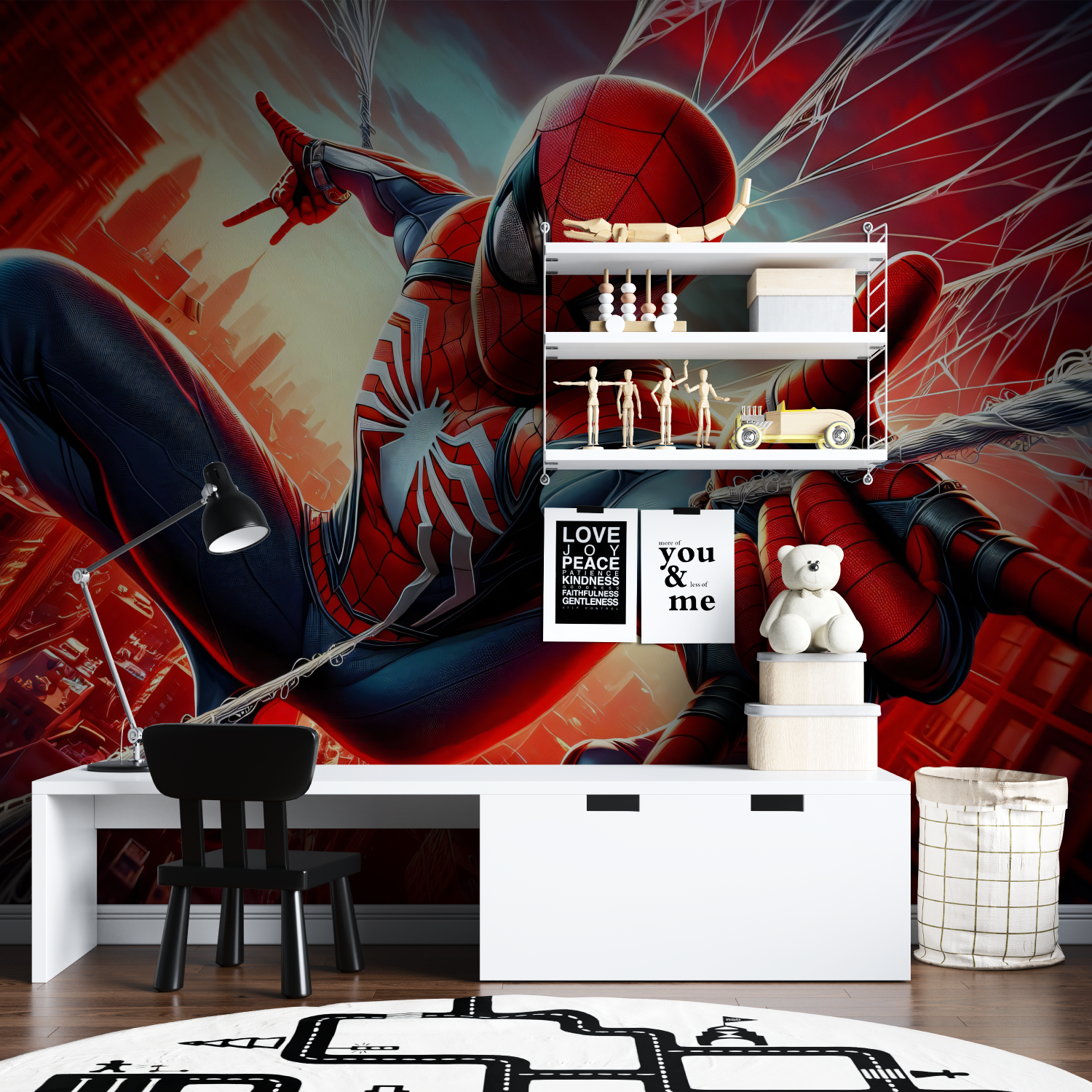 Spiderman Red Wallpaper | Murals Wallpaper