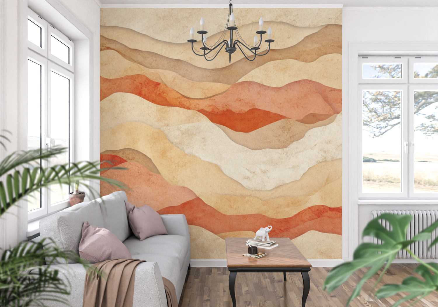 Terracotta Desert Dune Wallpaper | Murals Wallpaper