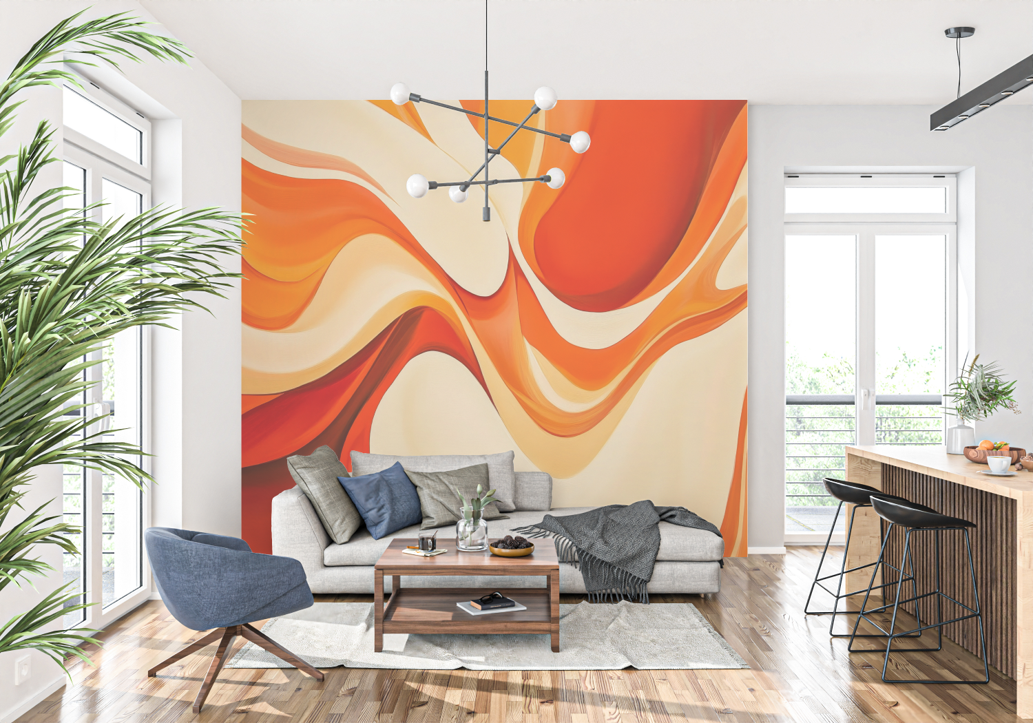 Red Orange Wallpaper | Murals Wallpaper