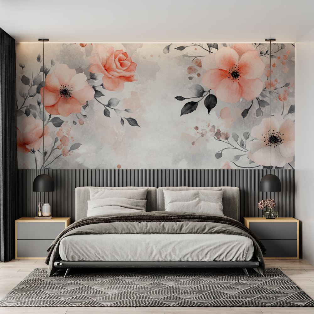Watercolor Abstract Vegetation Wallpaper | Murals Wallpaper