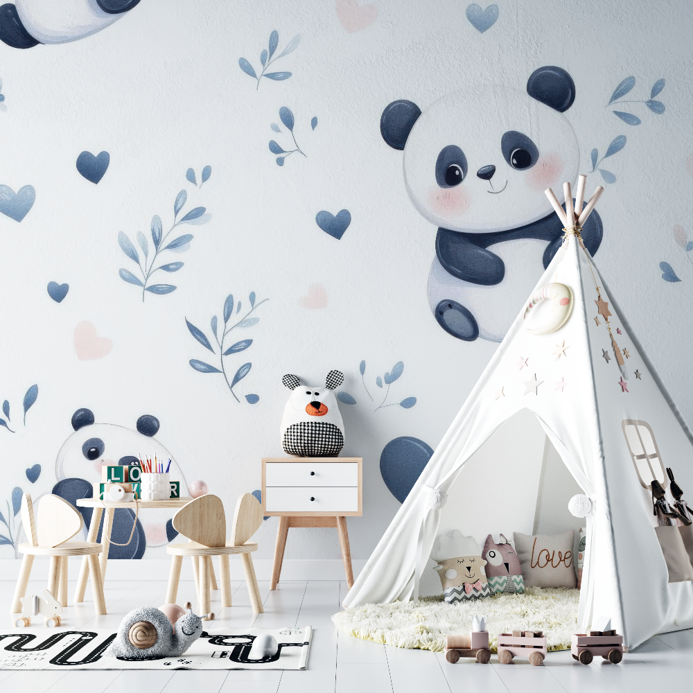 Panda Wallpaper for Nursery | Murals Wallpaper