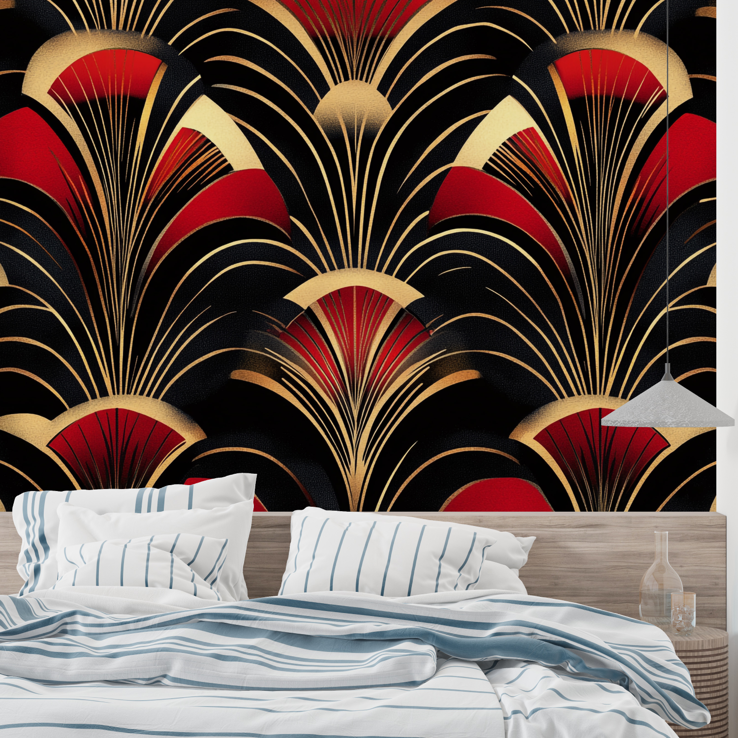 Red Black Pattern Wallpaper | Murals Wallpaper