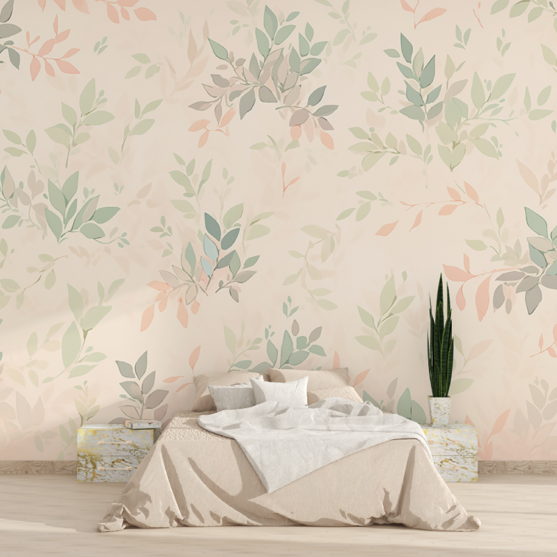 Cocooning Floral Wallpaper Soft Pastel Tones | Murals Wallpaper