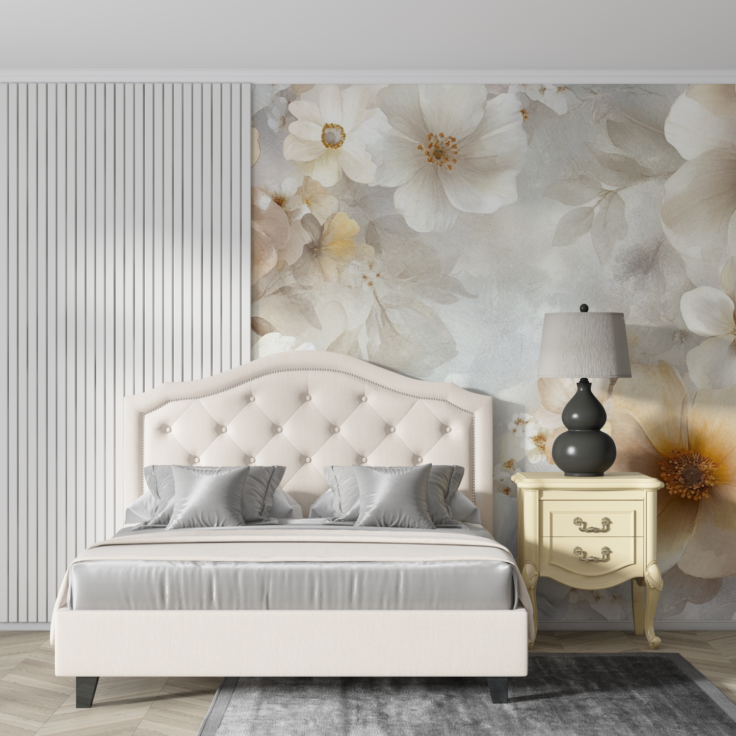 Elegant and Delicate Watercolor Flower Wallpaper | Murals Wallpaper
