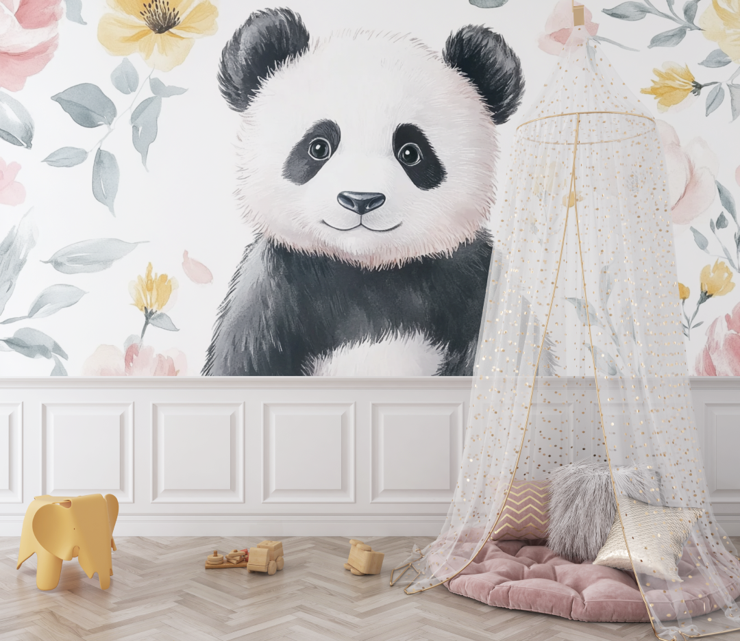 Panda Wallpaper and Childish Patterns | Murals Wallpaper