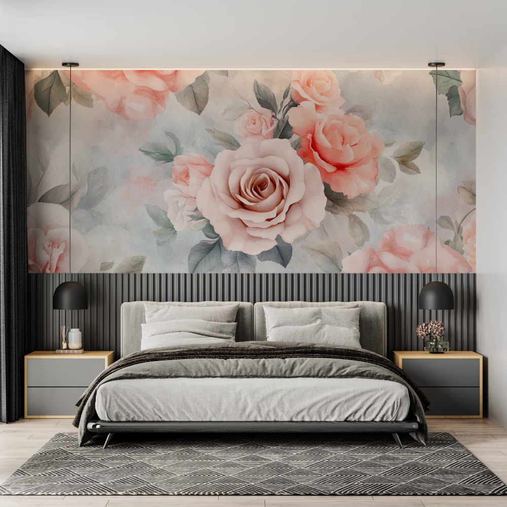 Pastel Flower Watercolor Wallpaper | Murals Wallpaper