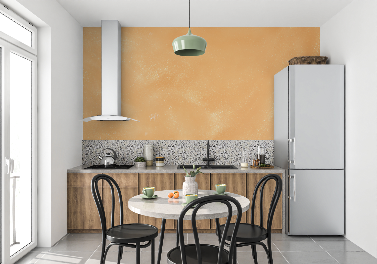 Pastel Orange Textured Wallpaper | Murals Wallpaper