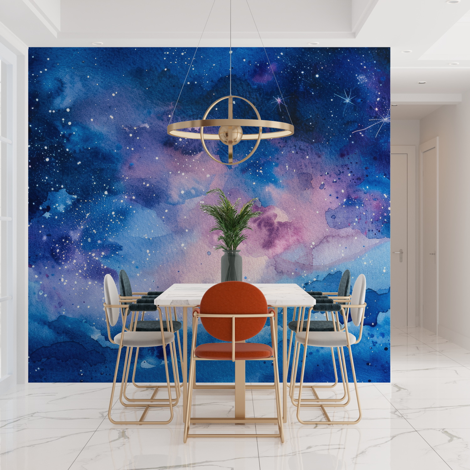 Watercolor Sky Wallpaper for Teens | Murals Wallpaper