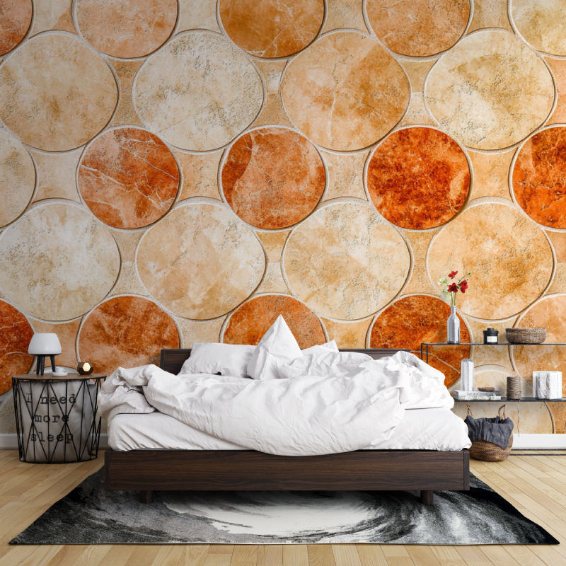 Terracotta Mosaic Effect Wallpaper | Murals Wallpaper