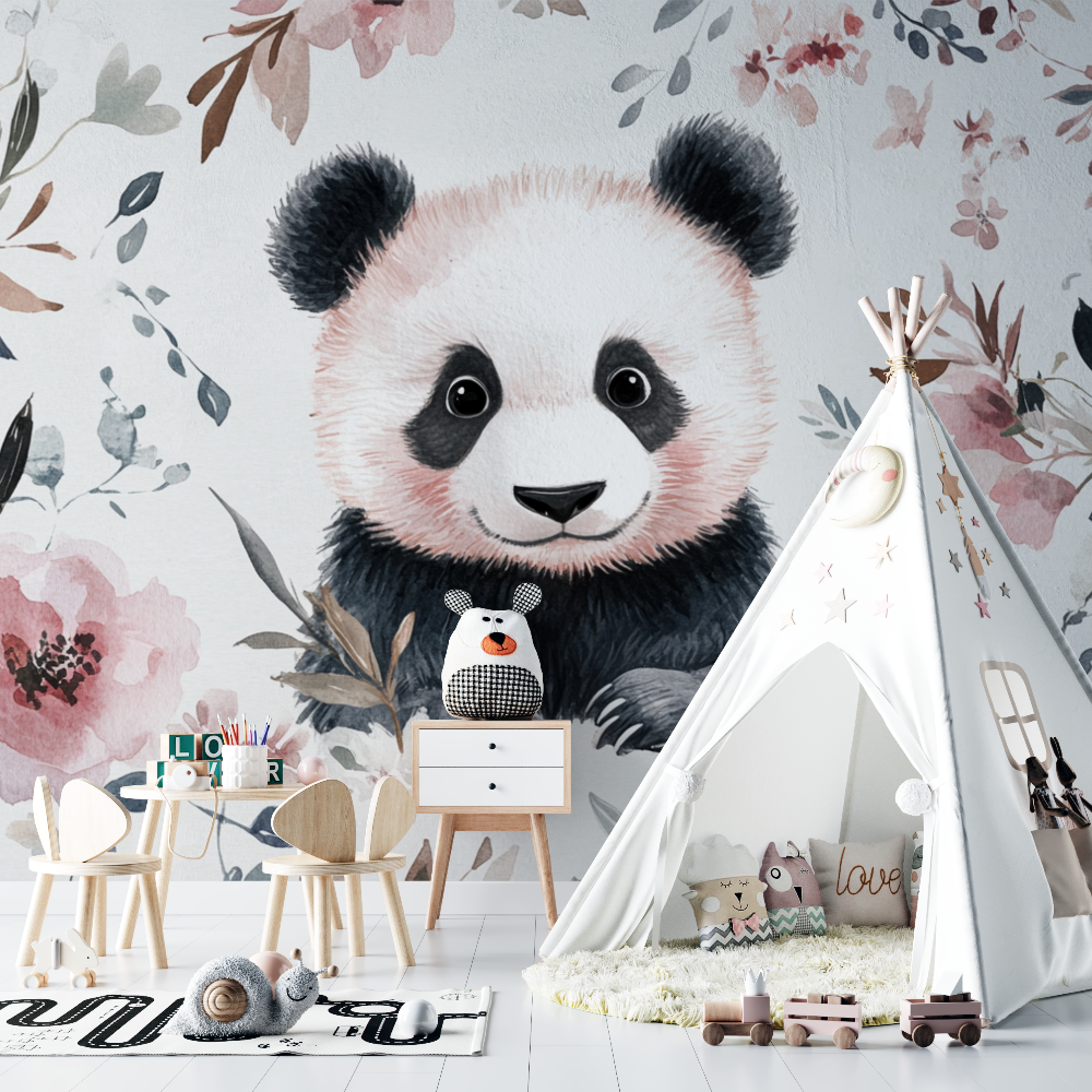 Bohemian Panda Wallpaper | Murals Wallpaper