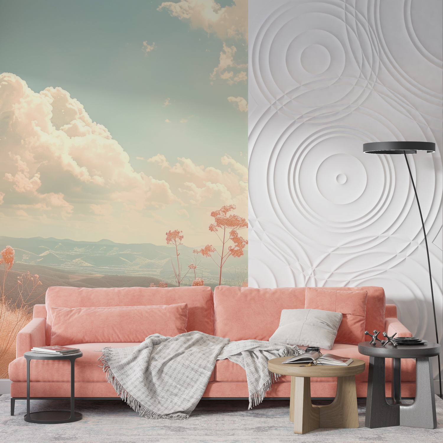 Cozy Abstract Nature Wallpaper in Soft Tones | Murals Wallpaper