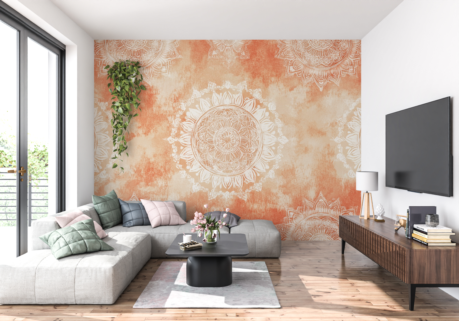 Terracotta Boho Chic Wallpaper | Murals Wallpaper