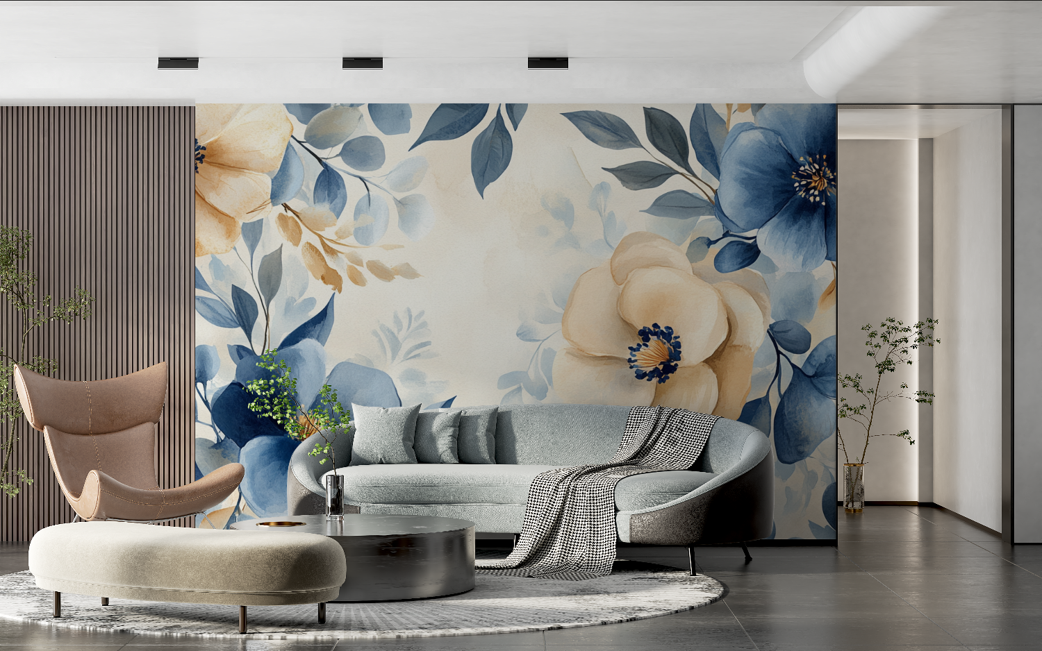 Watercolor Abstract Wildflower Wallpaper | Murals Wallpaper