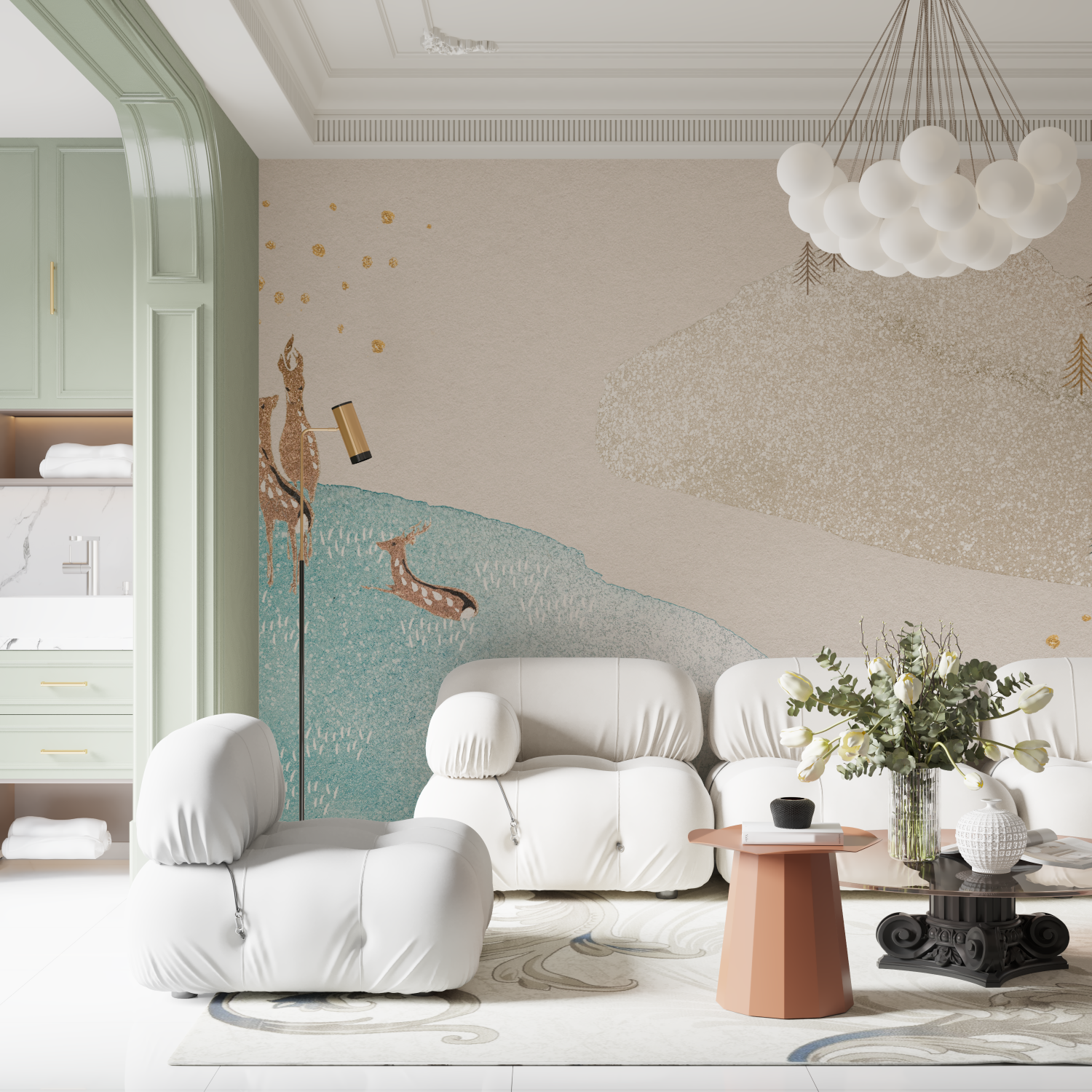 Nordic Watercolor Kids Wallpaper | Murals Wallpaper