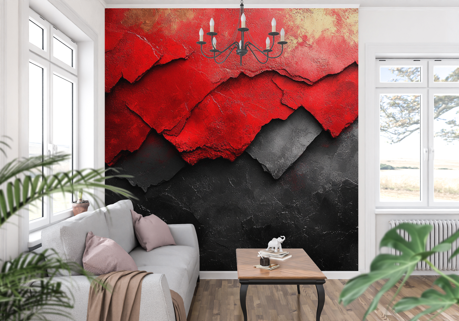 Red and Black Wallpaper | Murals Wallpaper