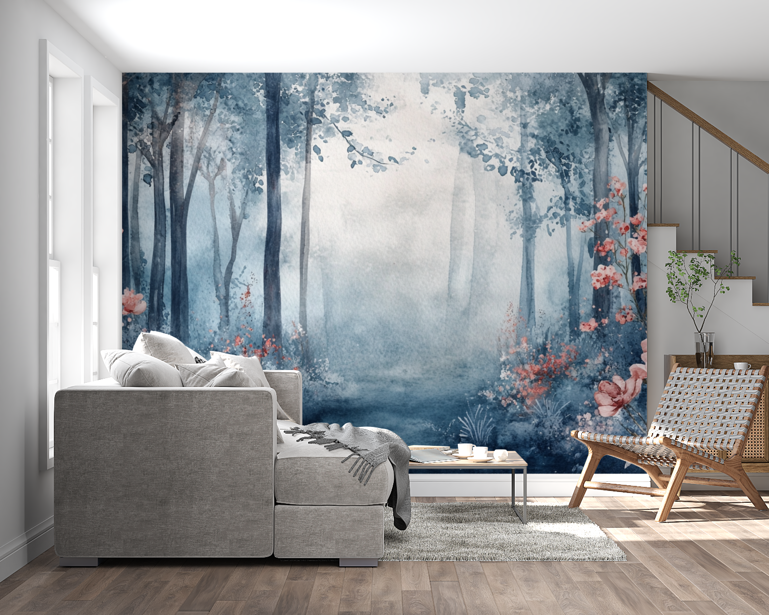 Watercolor Enchanted Garden Wallpaper | Murals Wallpaper