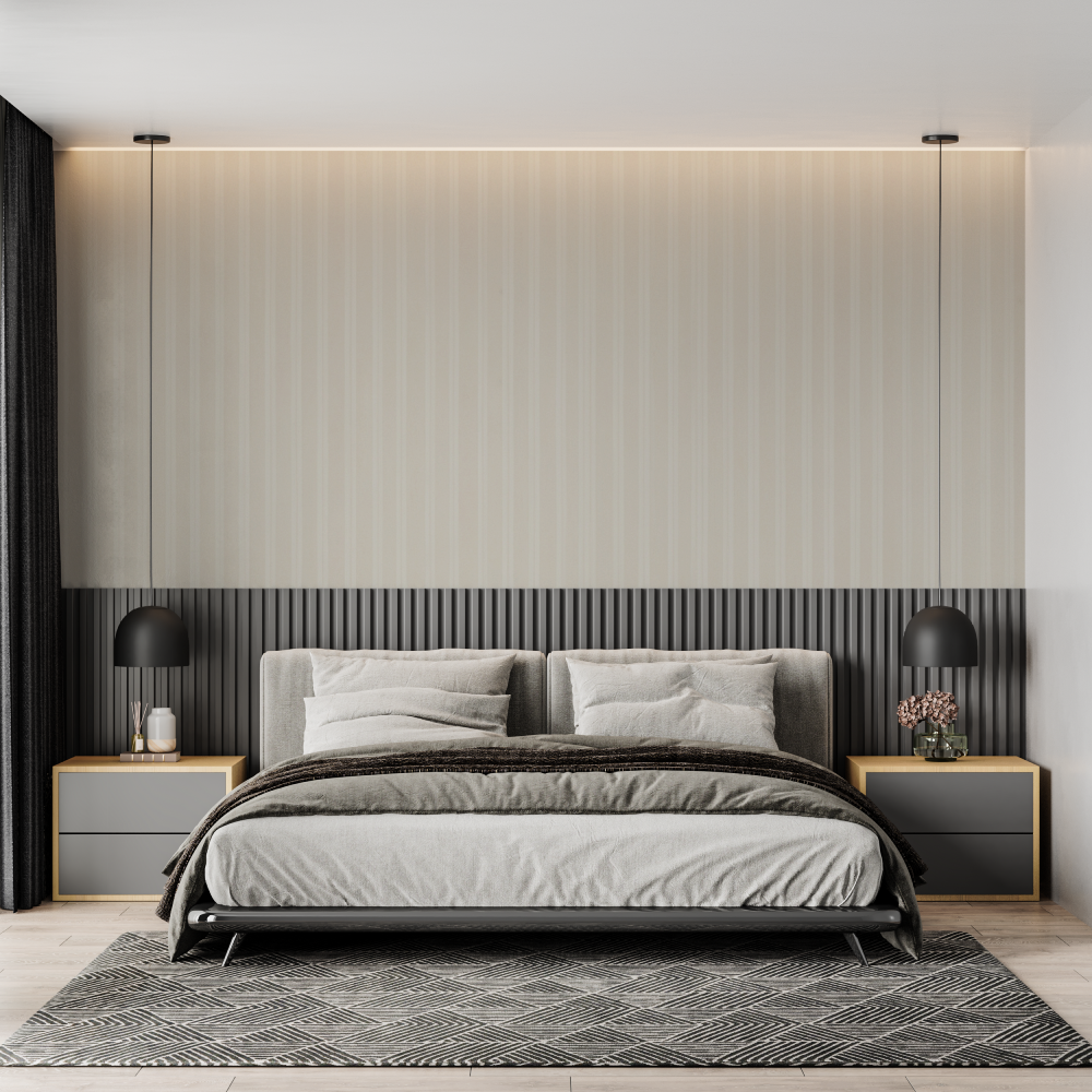 Subtle Beige Striped Cocooning Wallpaper | Murals Wallpaper