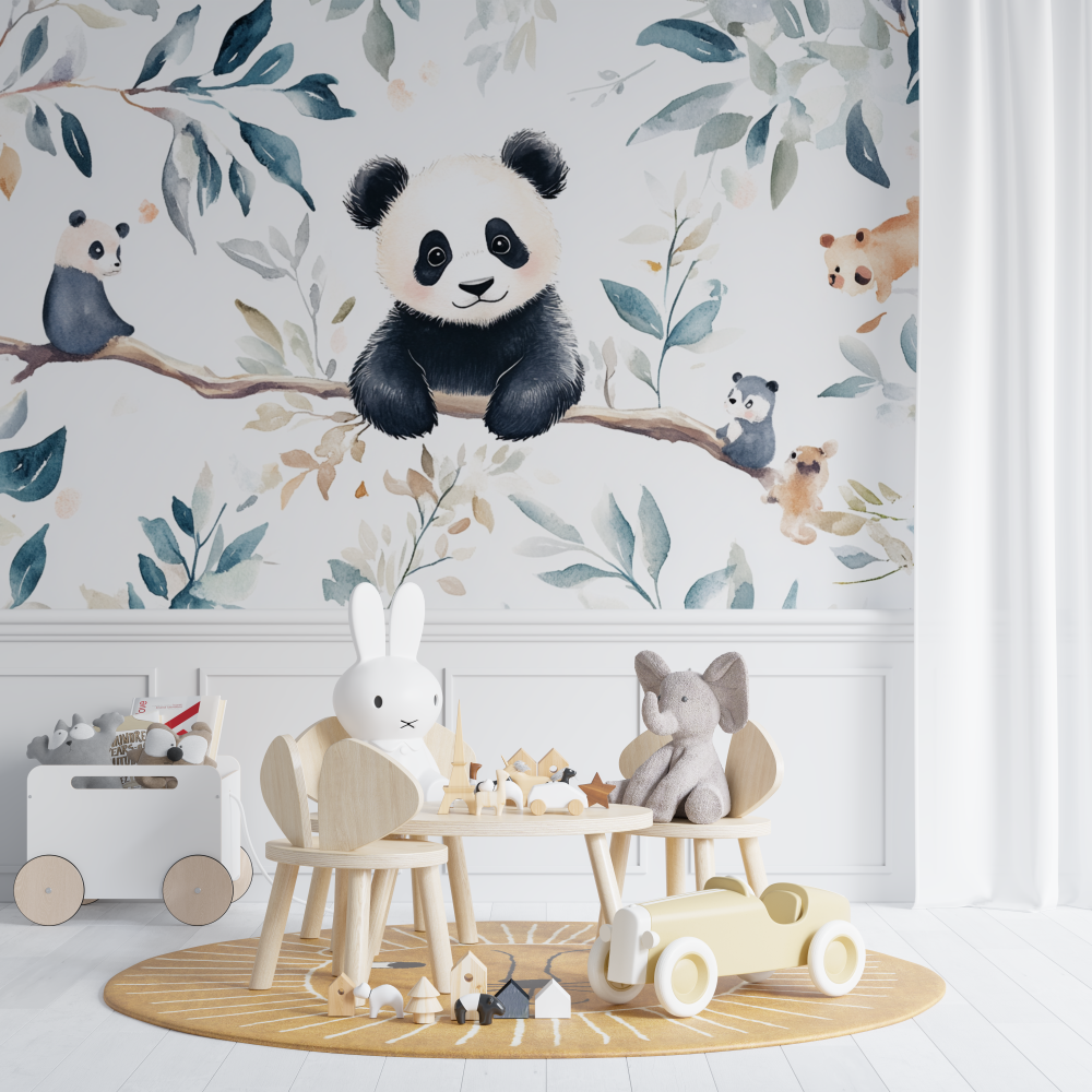 Panda and Cute Animals Wallpaper | Murals Wallpaper