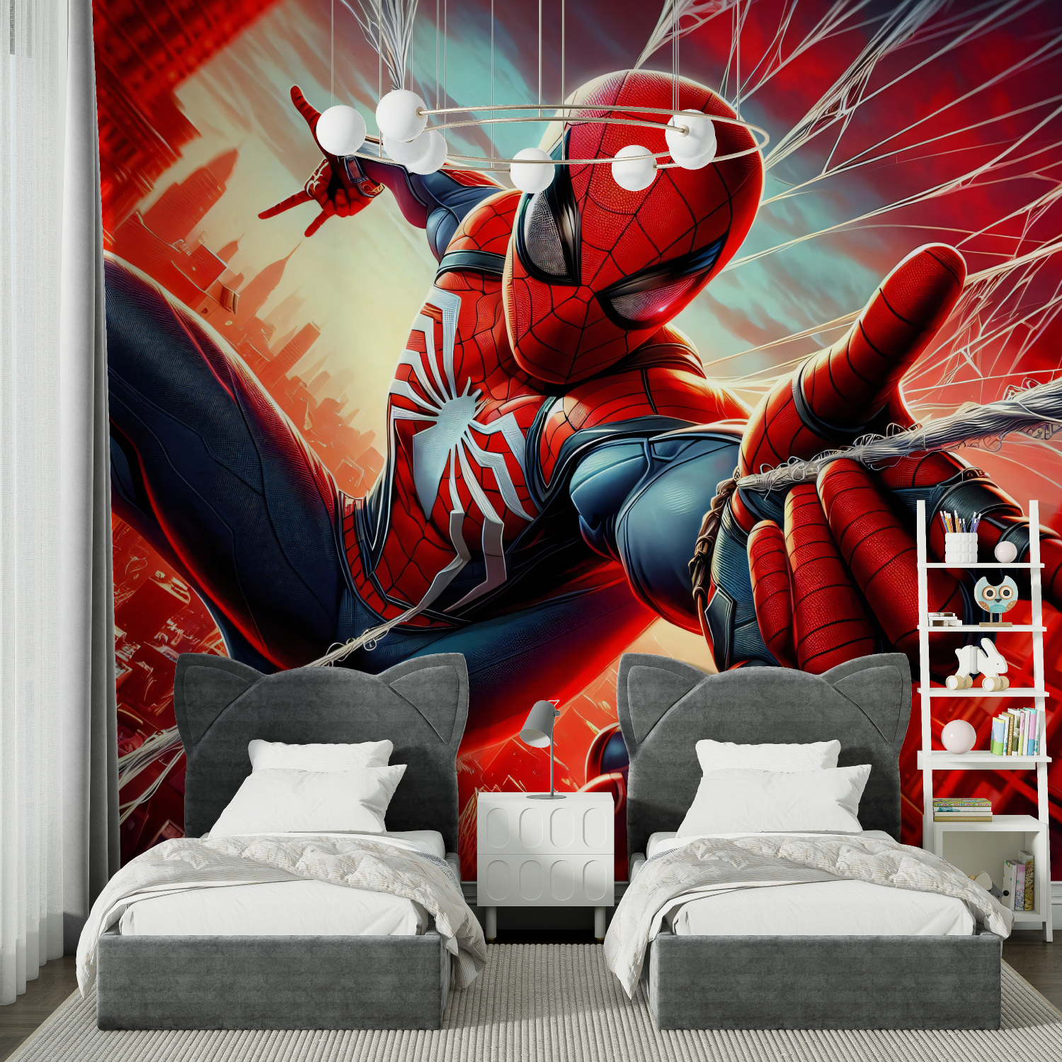 Spiderman Red Wallpaper | Murals Wallpaper