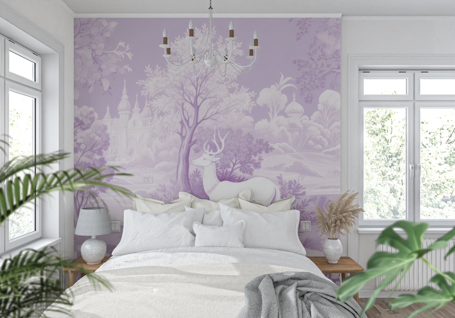 Purple Landscape Wallpaper | Murals Wallpaper