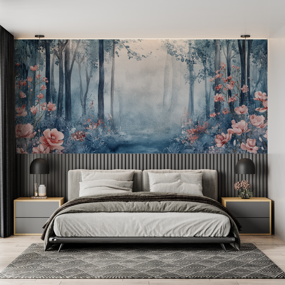 Watercolor Enchanted Garden Wallpaper | Murals Wallpaper
