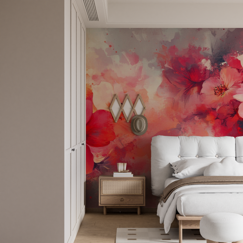 Abstract Colorful Watercolor Flower Wallpaper | Murals Wallpaper