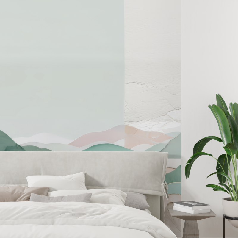 Watercolor Mountain Lake Wallpaper | Murals Wallpaper