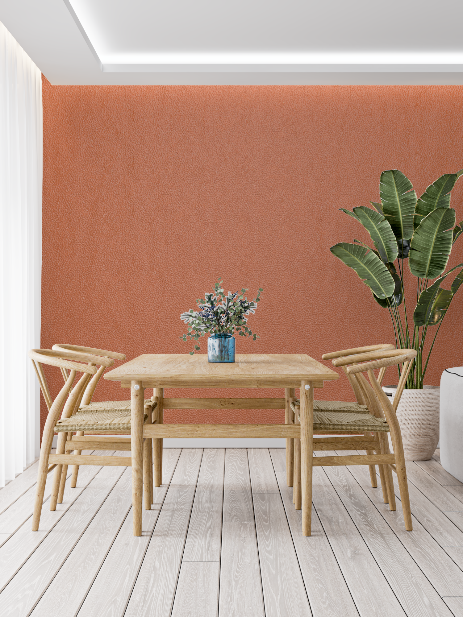 Solid Terracotta Wallpaper | Murals Wallpaper