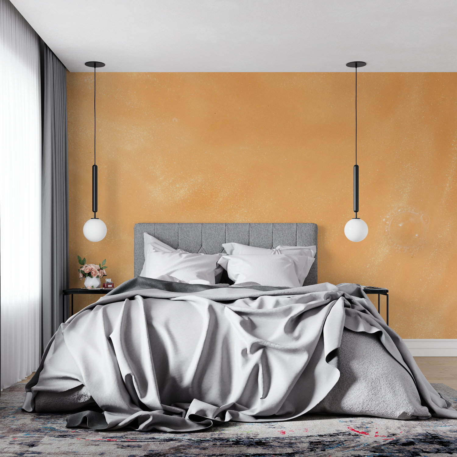 Pastel Orange Textured Wallpaper | Murals Wallpaper