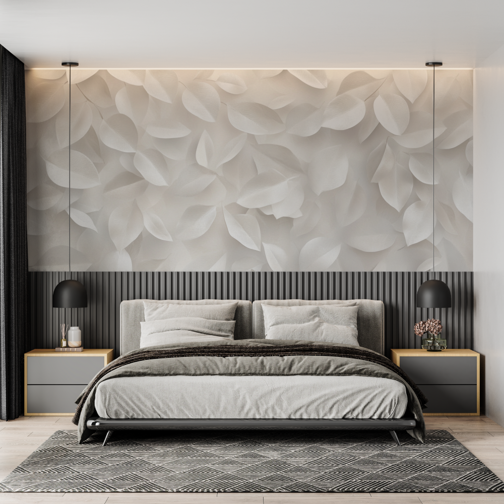 Pastel Soft Leaves Watercolor Wallpaper | Murals Wallpaper