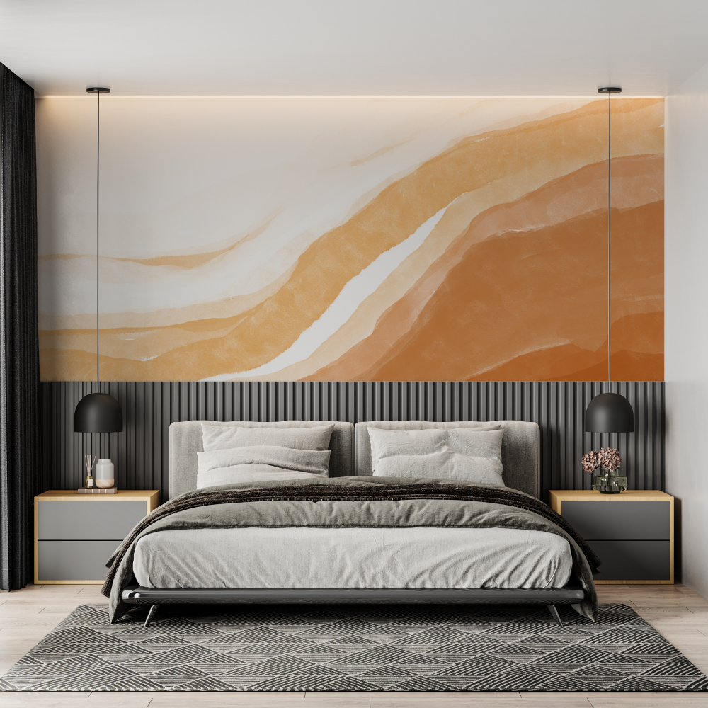 Terracotta and Gold Wallpaper | Murals Wallpaper