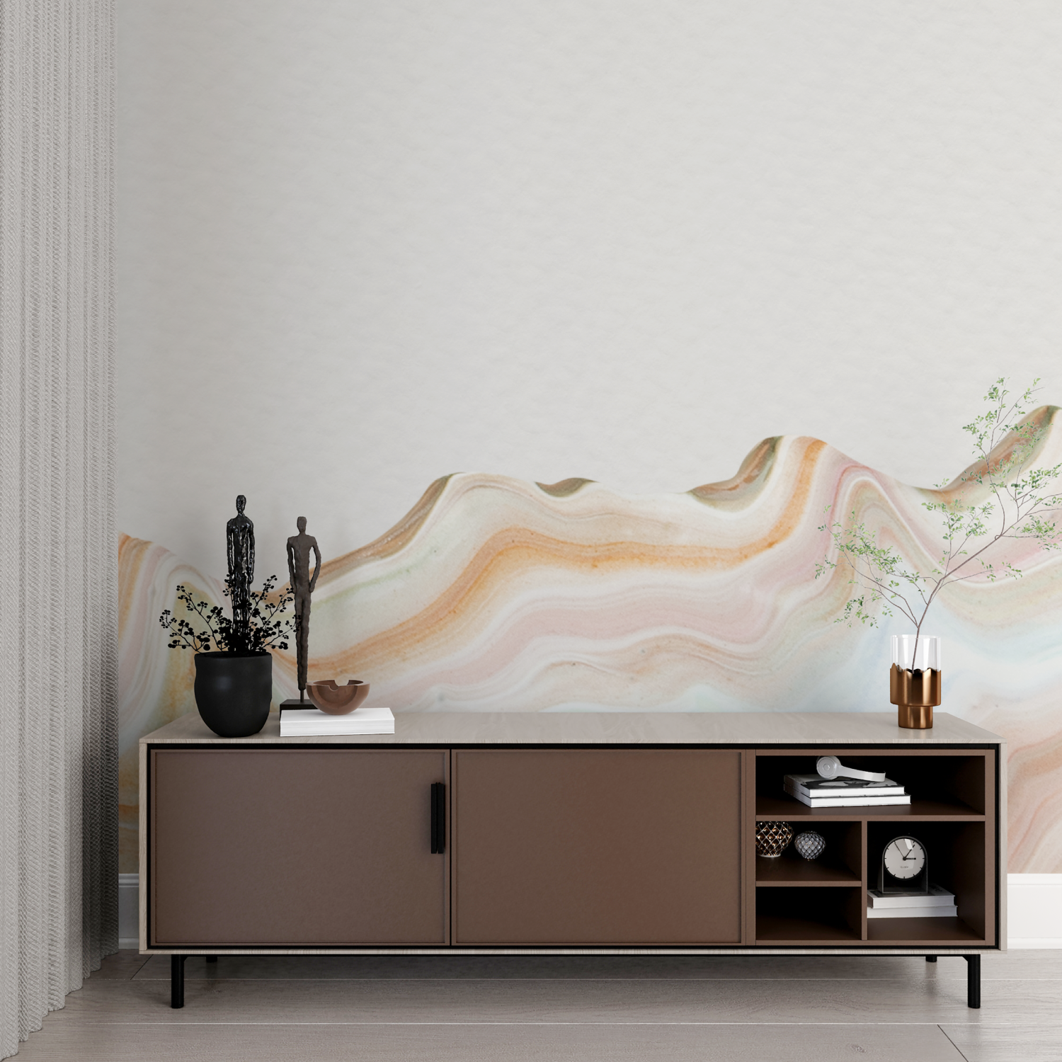 Watercolor Wallpaper for Bedroom | Murals Wallpaper