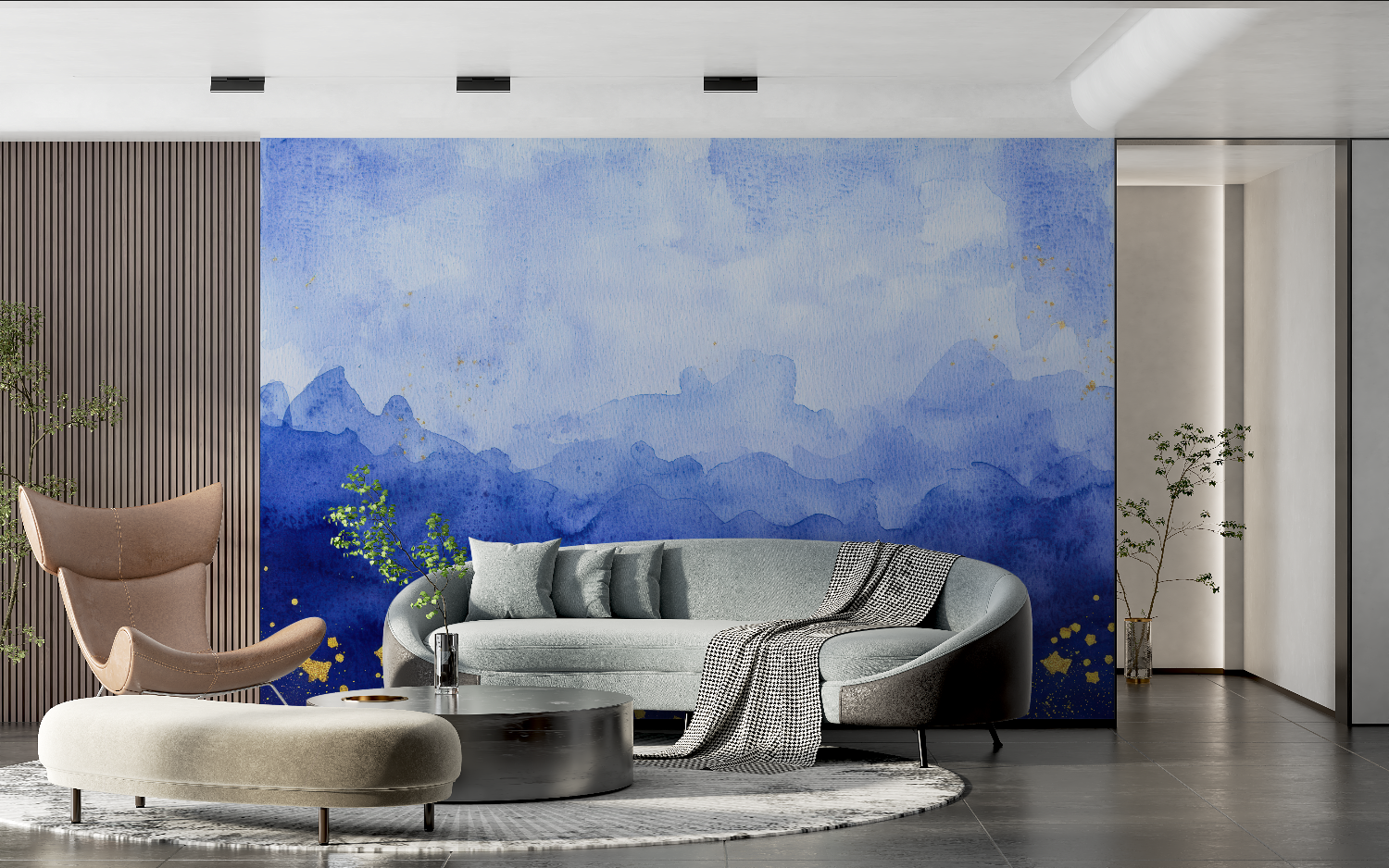 Watercolor Sky Wallpaper for Kids | Murals Wallpaper