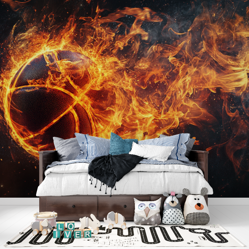 Flames Basketball Stadium Wallpaper | Murals Wallpaper