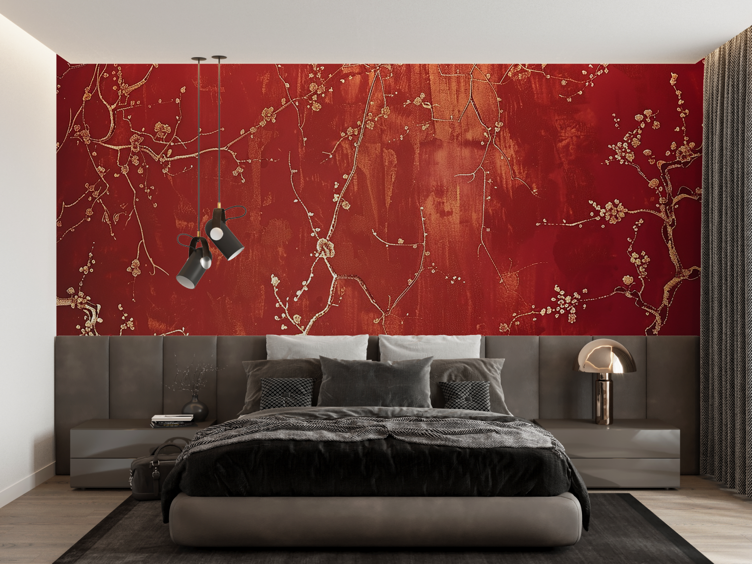 Red and Gold Wallpaper | Murals Wallpaper