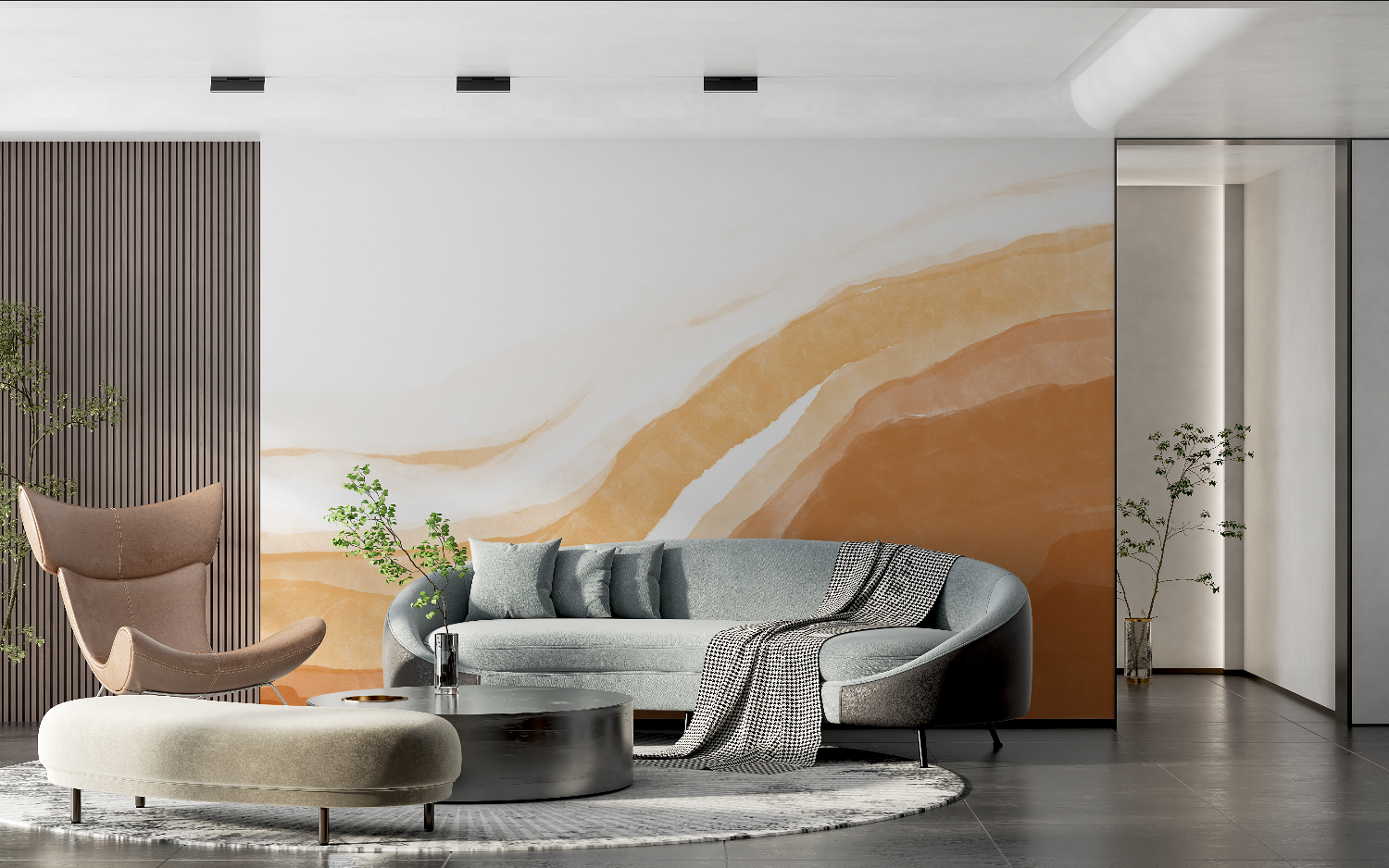 Terracotta and Gold Wallpaper | Murals Wallpaper