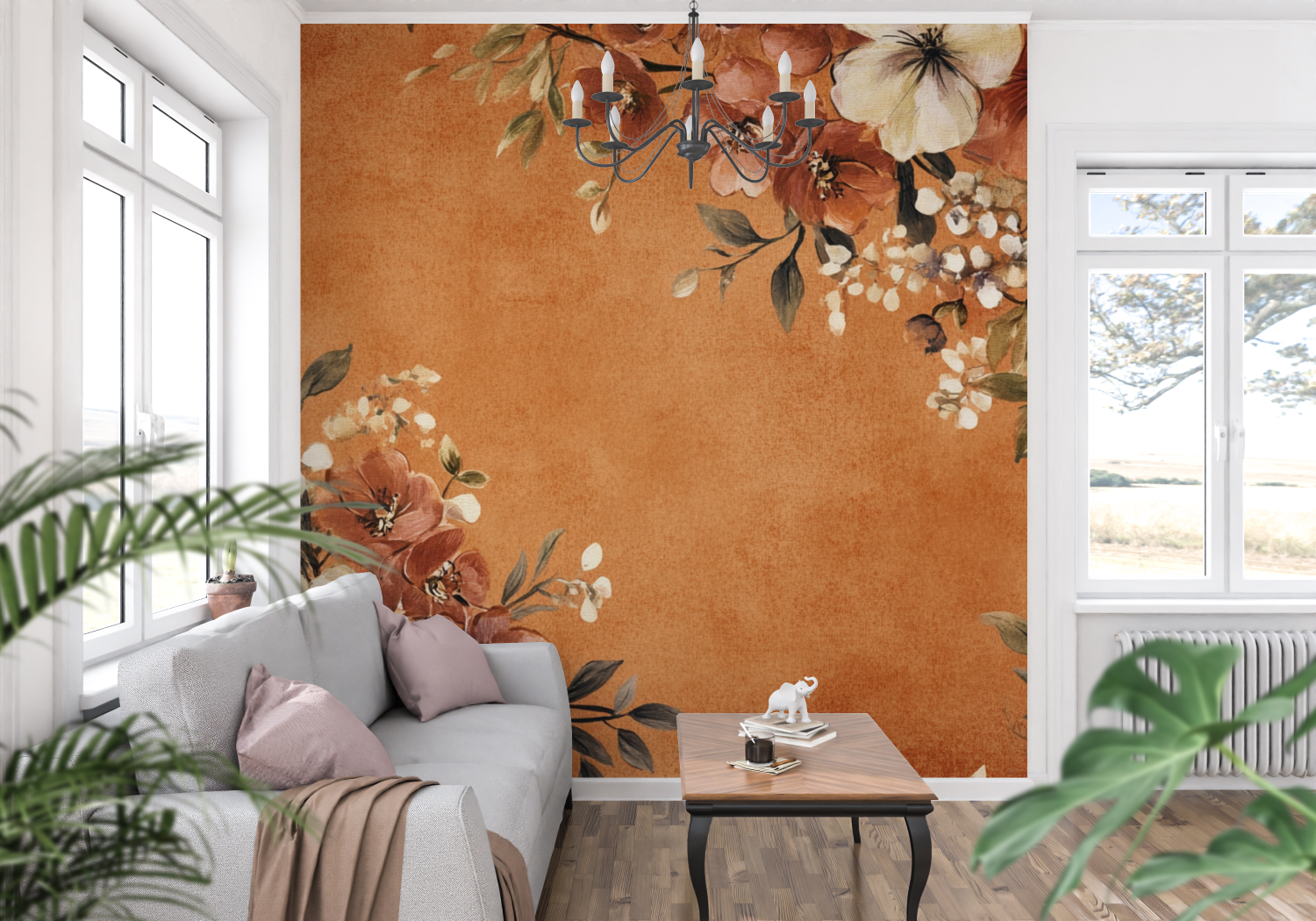Terracotta Vintage Bohemian Wallpaper | Murals Wallpaper