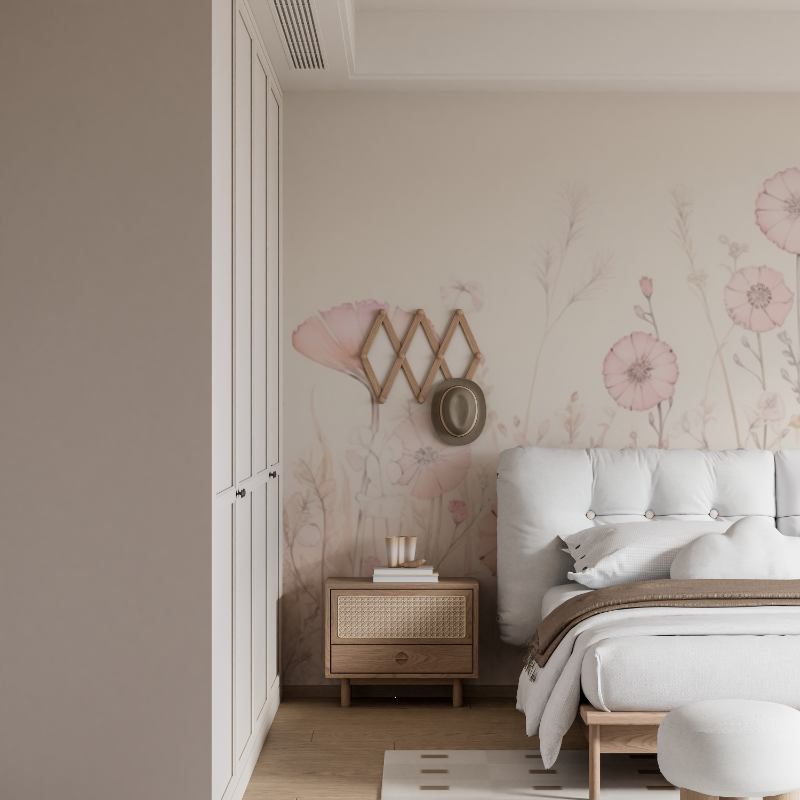 Watercolor Light Flowers Wallpaper | Murals Wallpaper