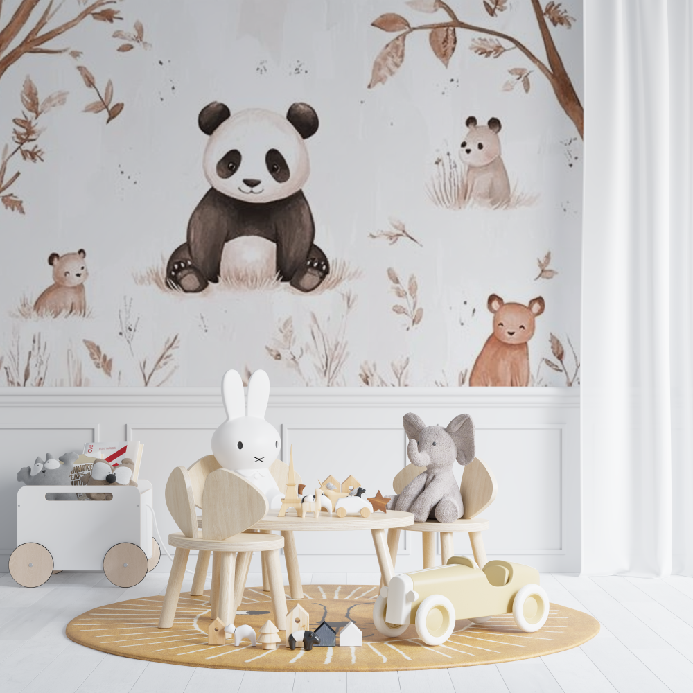Panda and Forest Animals Wallpaper | Murals Wallpaper