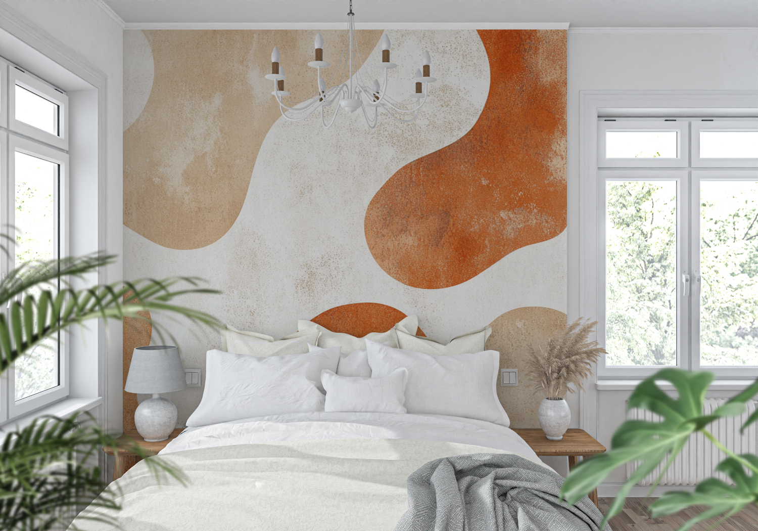 Terracotta Trendy Mural Wallpaper | Murals Wallpaper