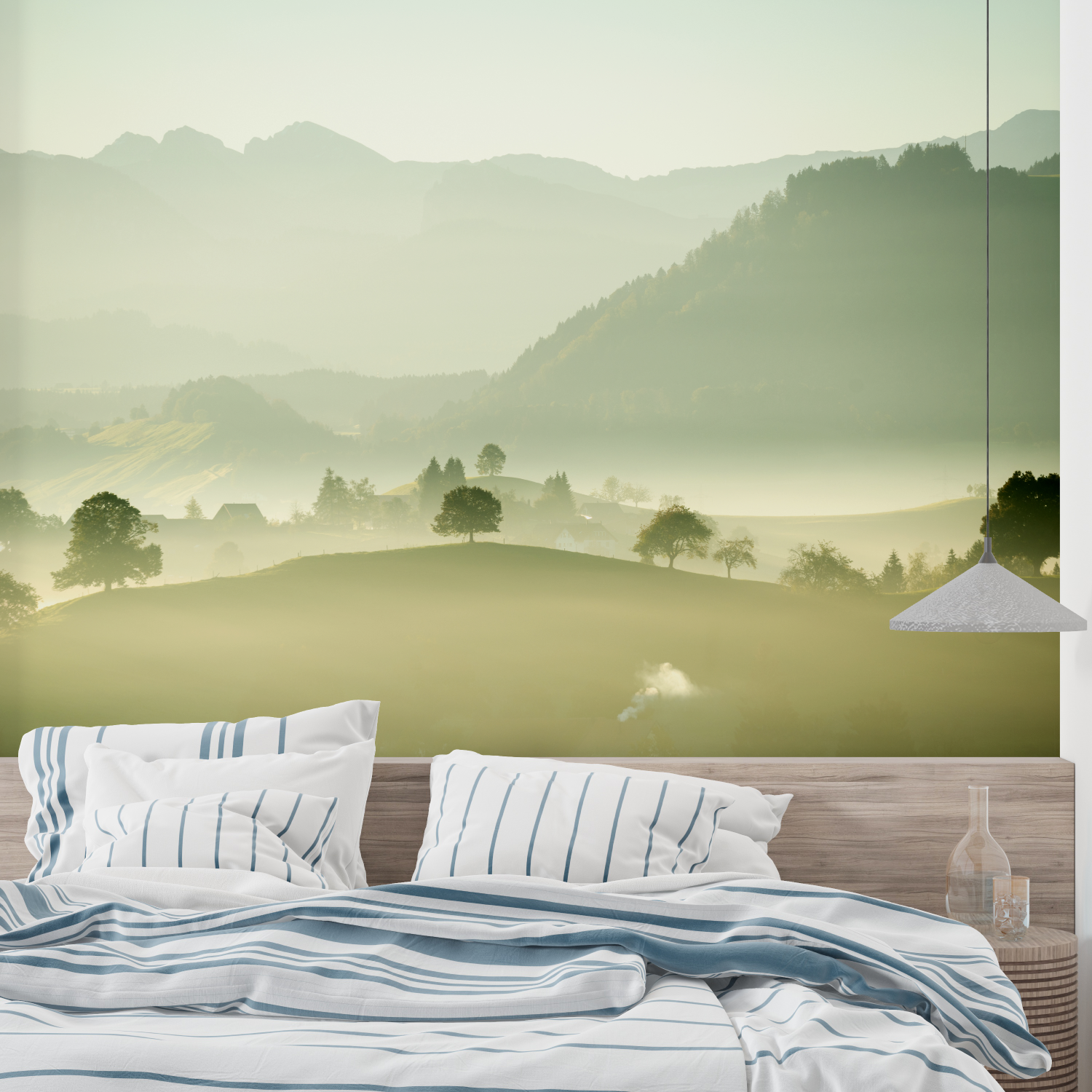 Watercolor Wallpaper for Adult Bedroom | Murals Wallpaper