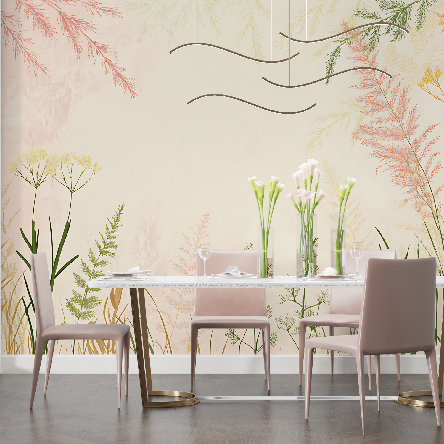 Watercolor Flowers Mural Wallpaper | Murals Wallpaper