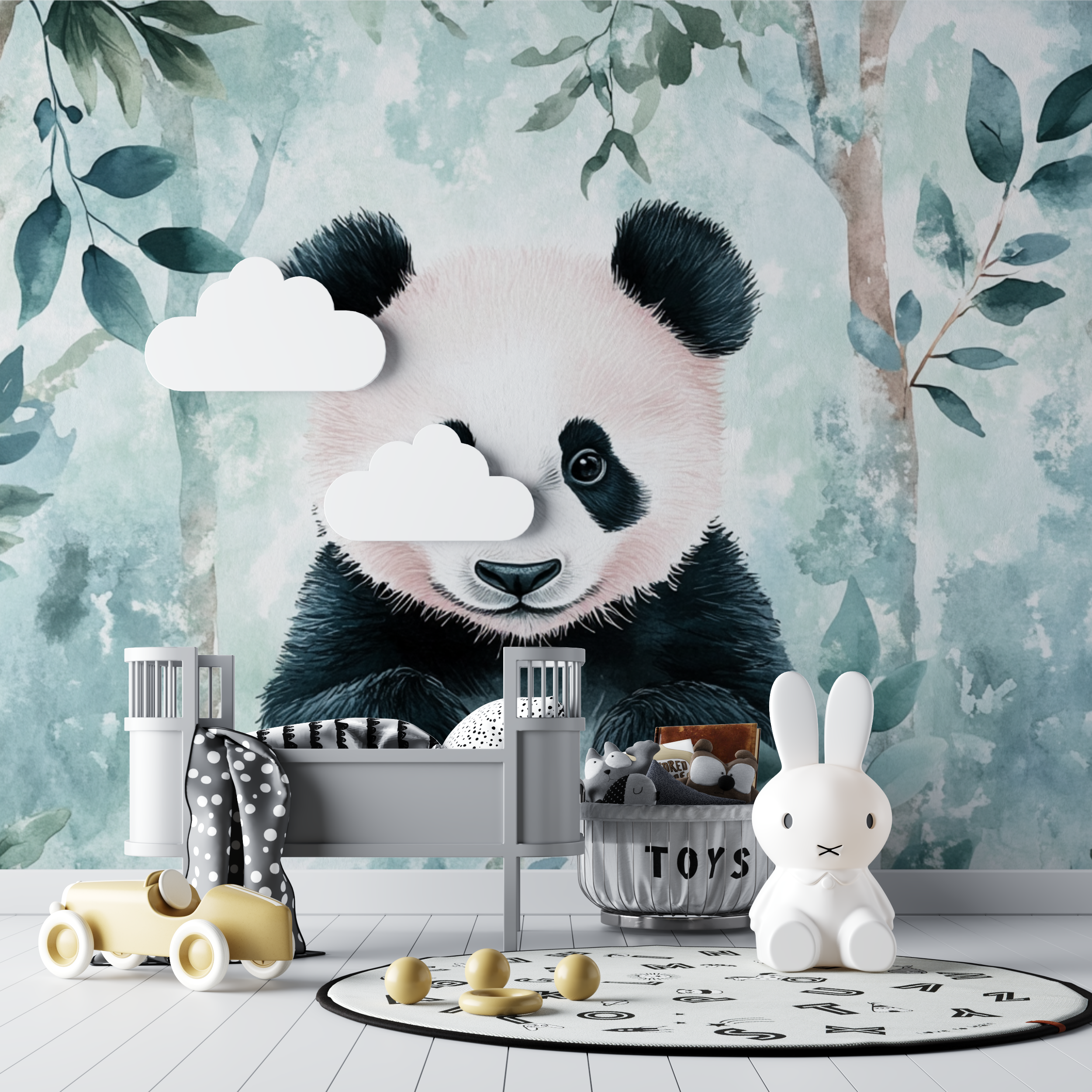 Enchanted Forest Panda Wallpaper | Murals Wallpaper