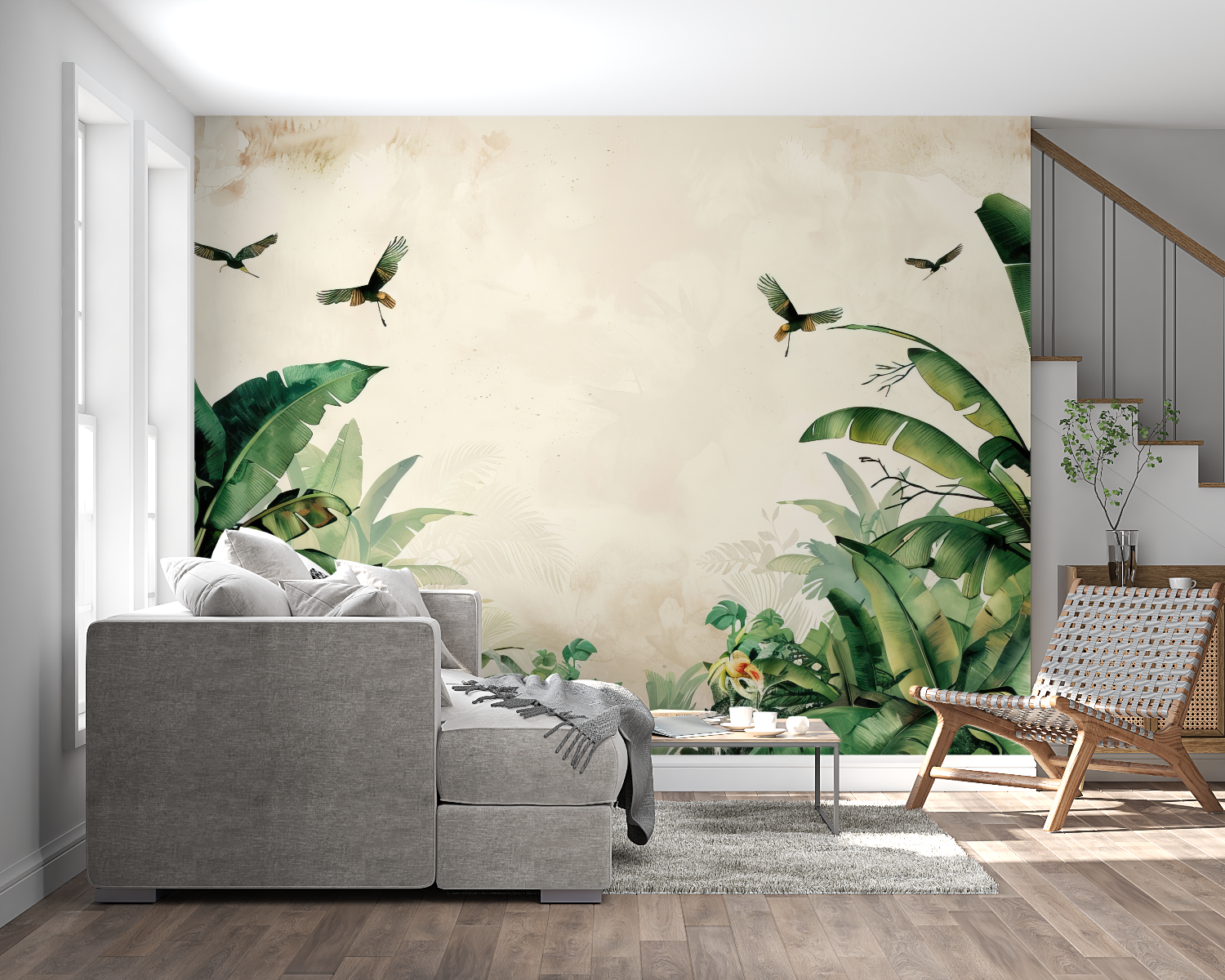 Watercolor Jungle Mural Wallpaper | Murals Wallpaper