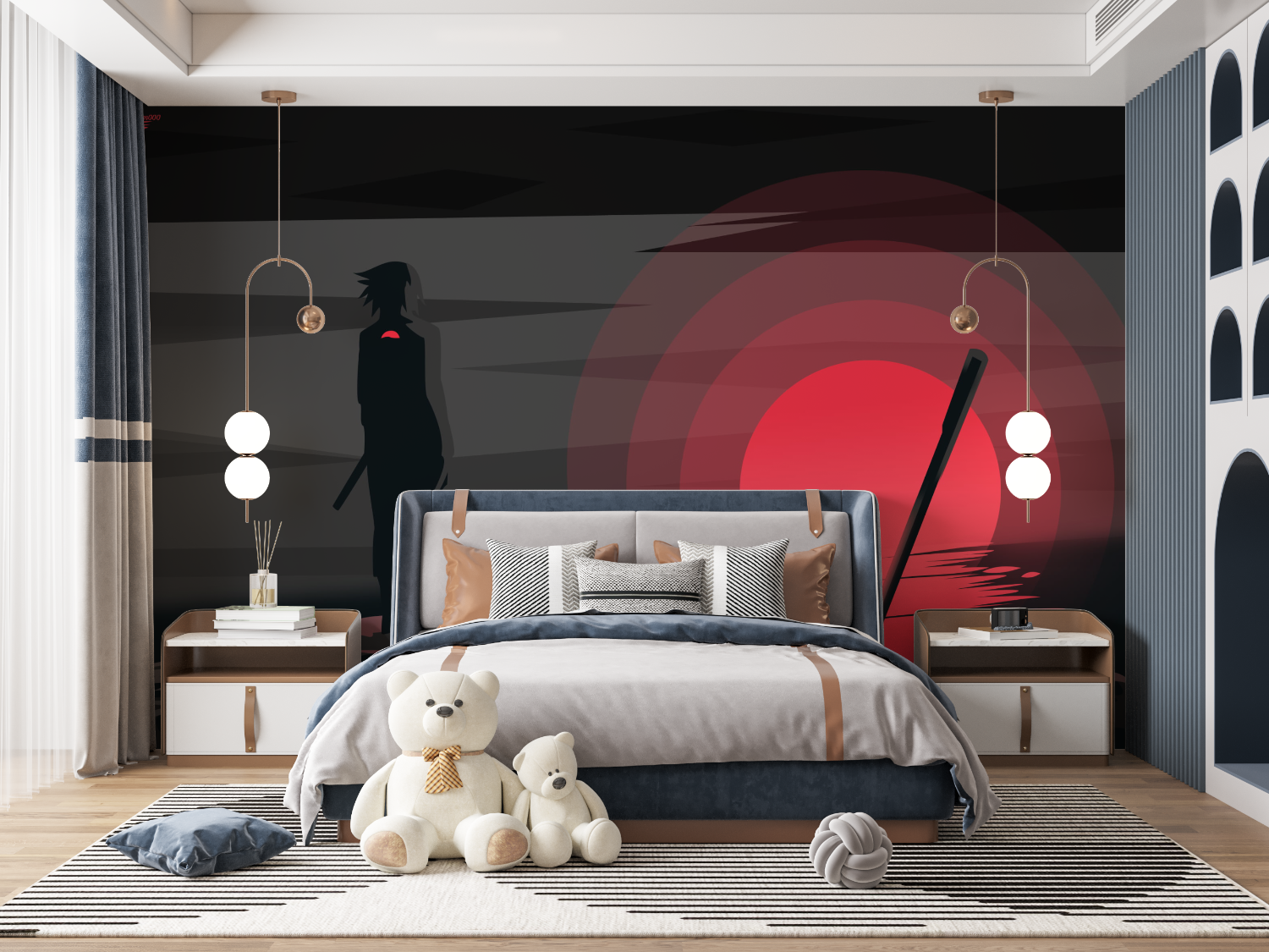 Naruto Black and Red Wallpaper | Murals Wallpaper