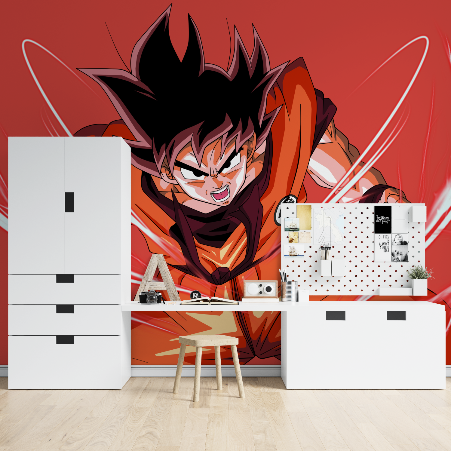 Red Goku Wallpaper | Murals Wallpaper