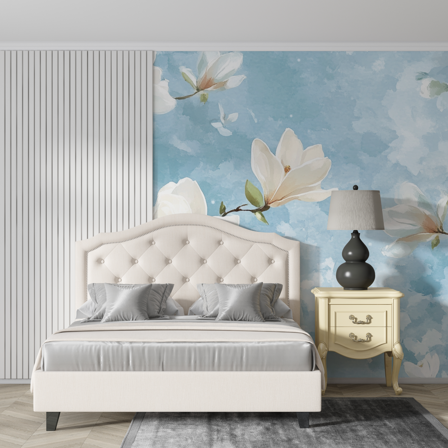 Watercolor Magnolia Floral Wallpaper | Murals Wallpaper