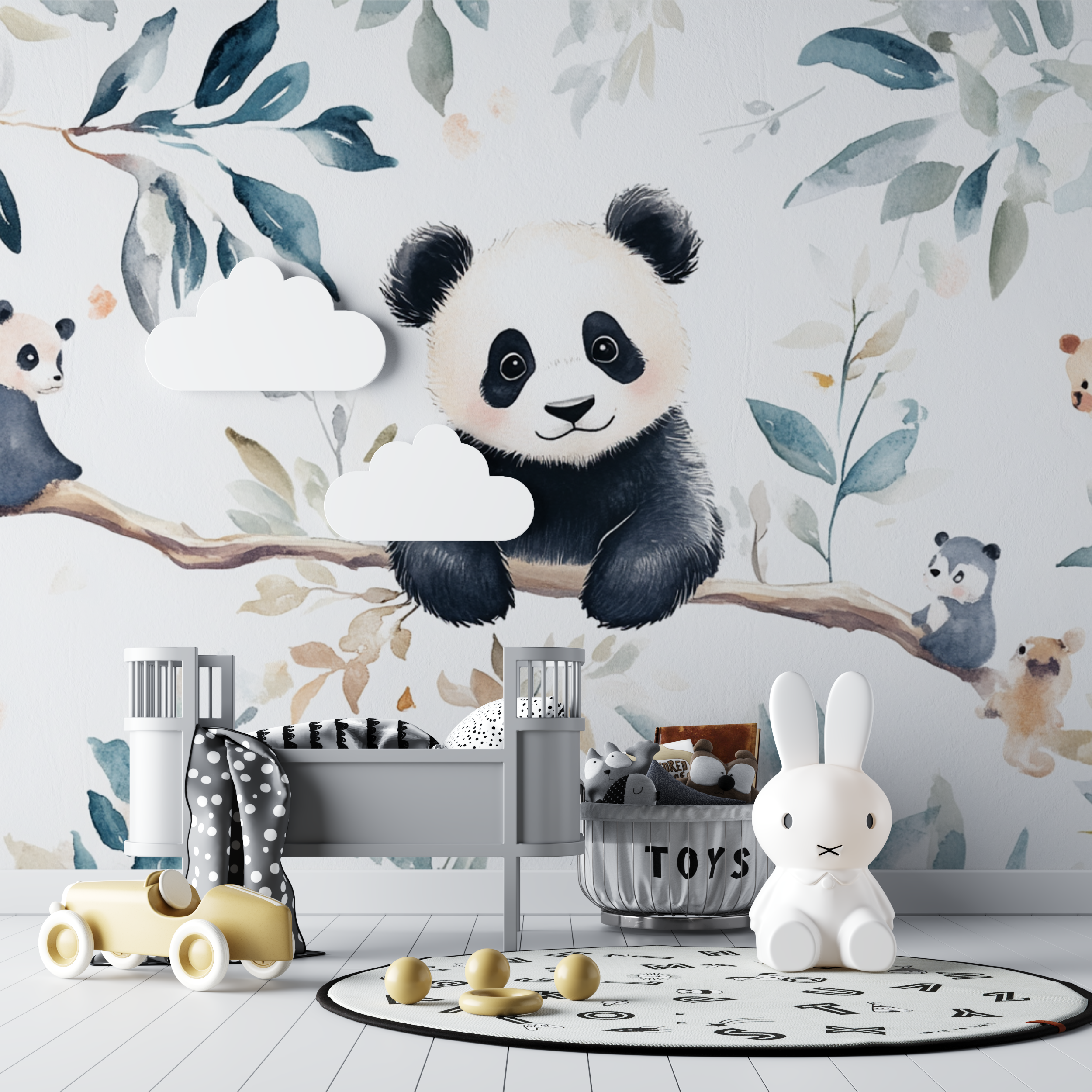 Panda and Cute Animals Wallpaper | Murals Wallpaper