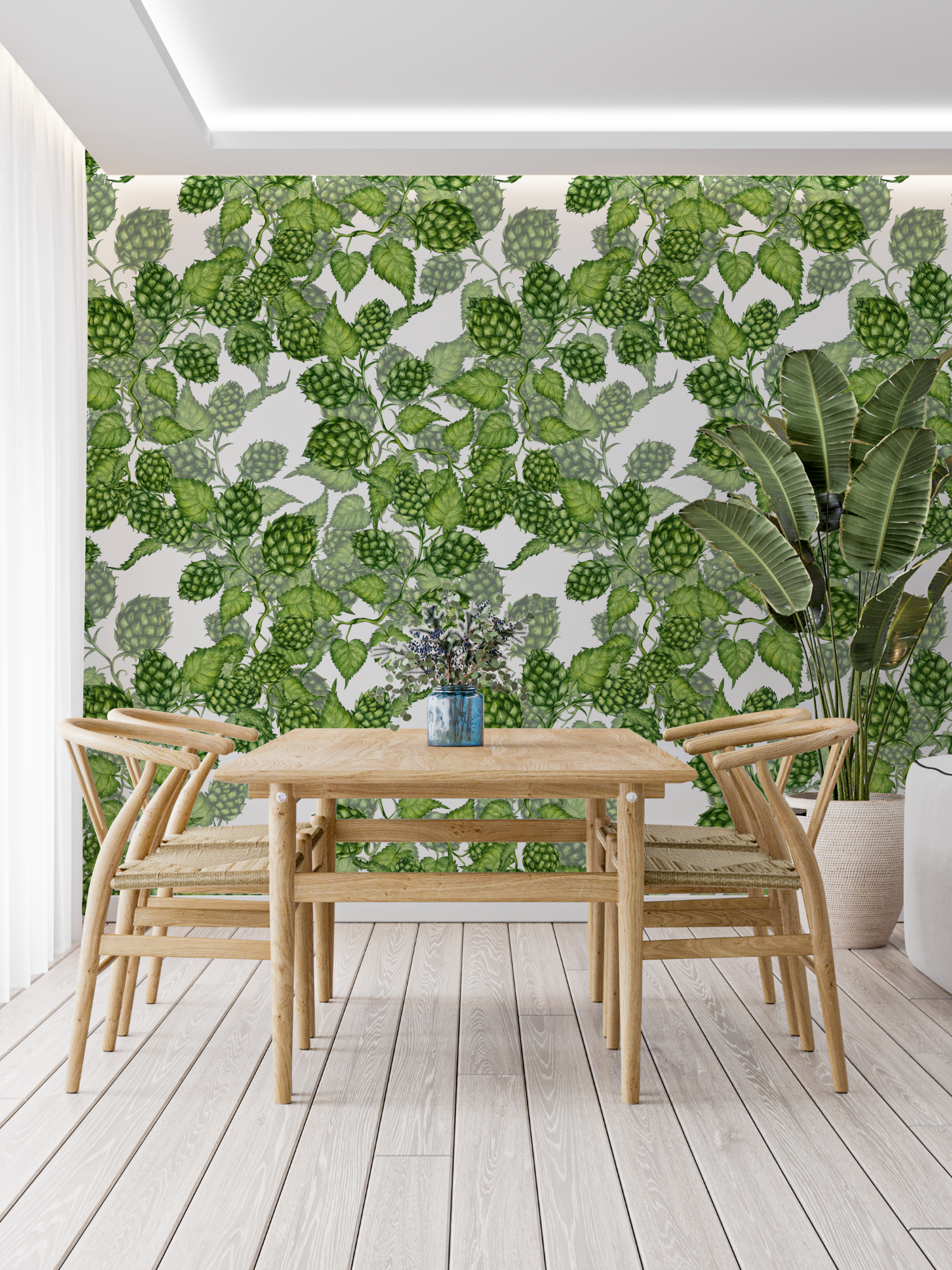 Flowered Green Wallpaper | Murals Wallpaper